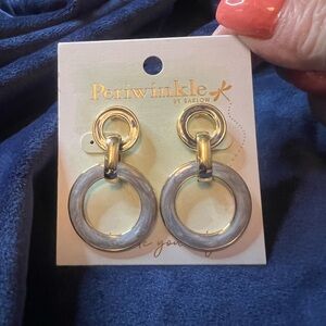 Periwinkle by Barlow Gold and Silver/blue Earrings